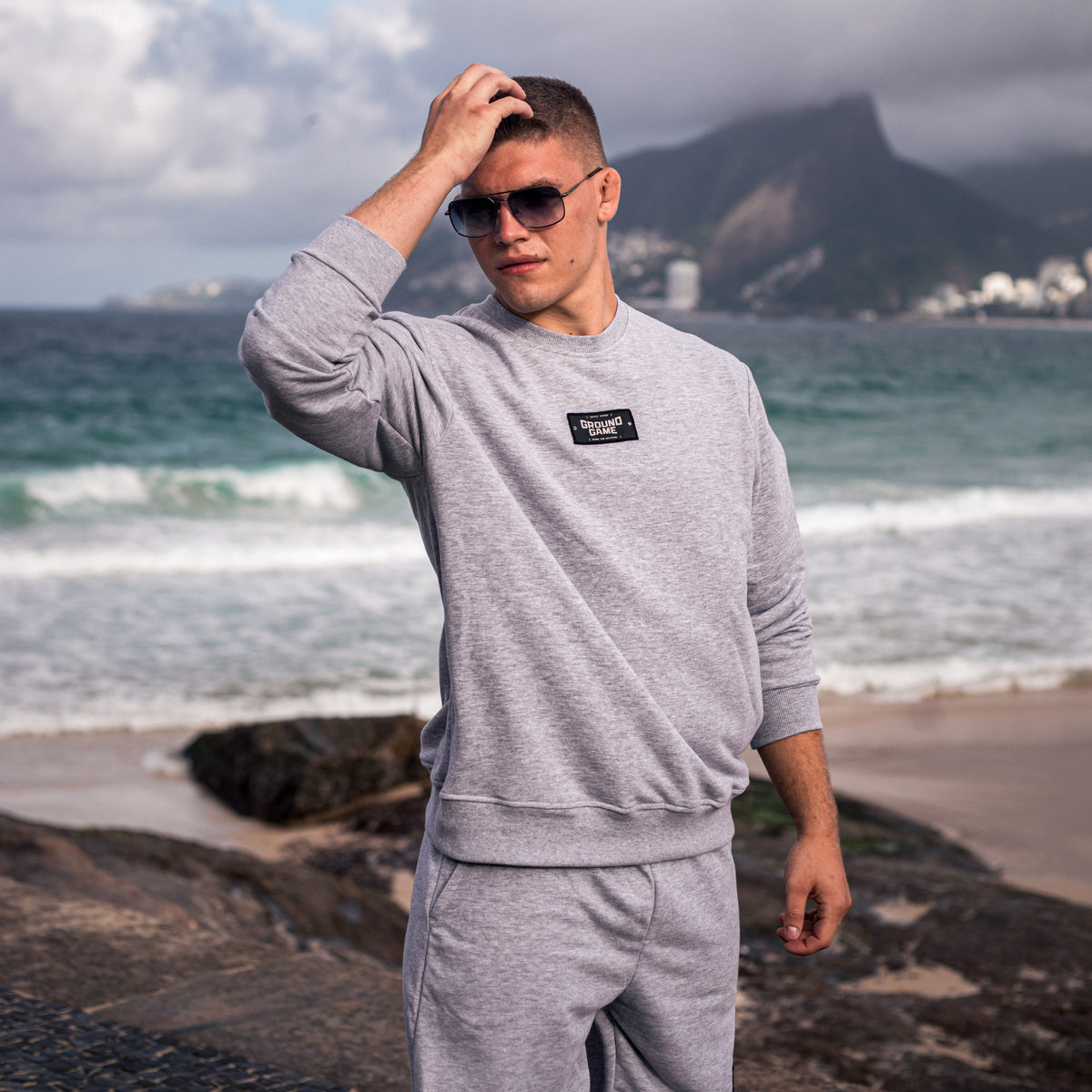 Mikina Crewneck Essential (Melanž)