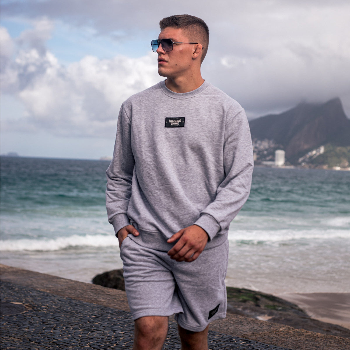 Mikina Crewneck Essential (Melanž)