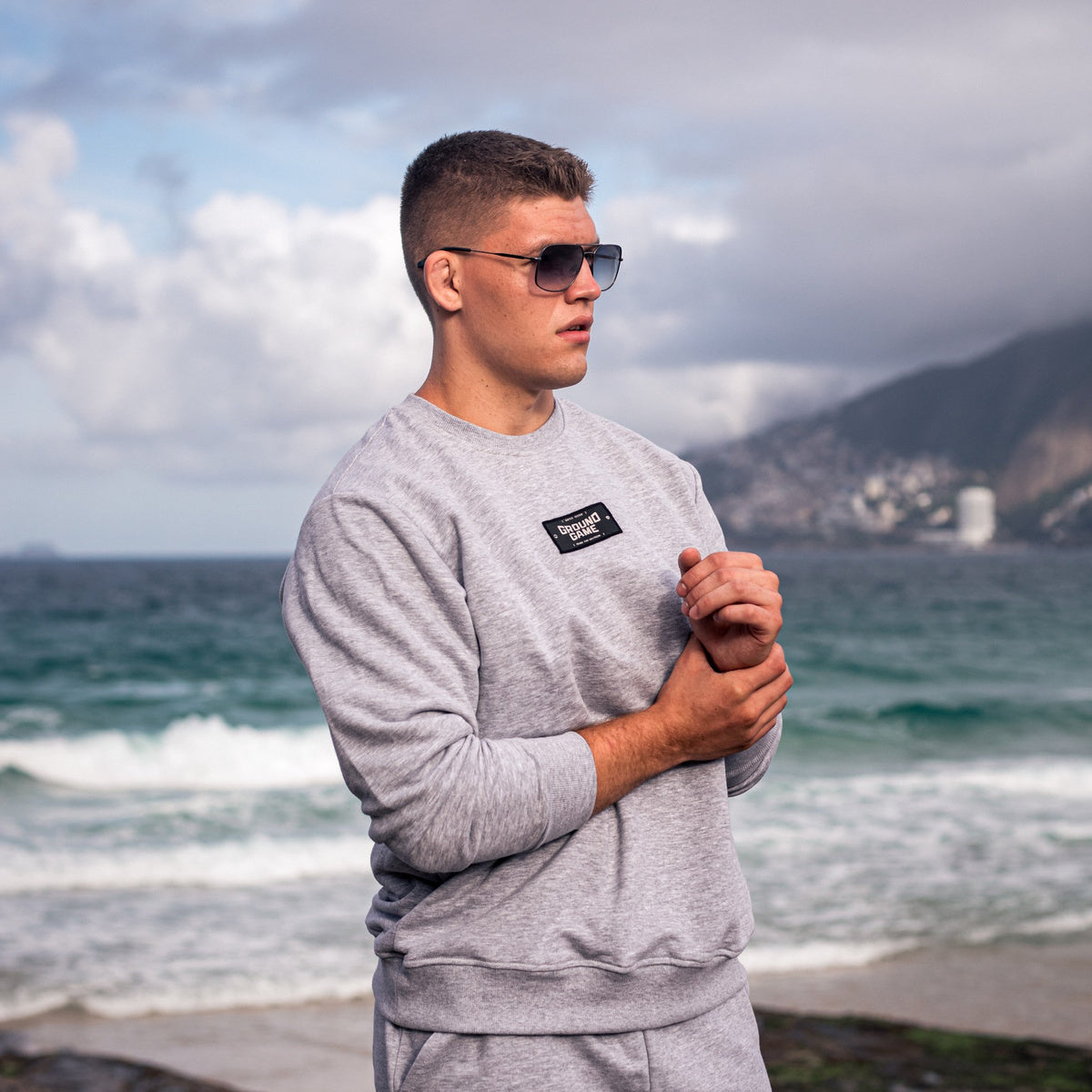 Mikina Crewneck Essential (Melanž)