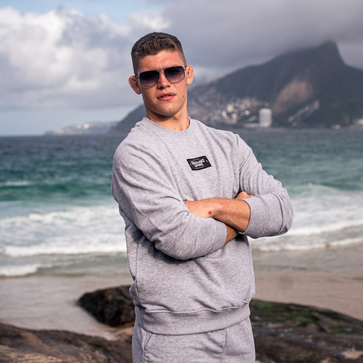 Mikina Crewneck Essential (Melanž)