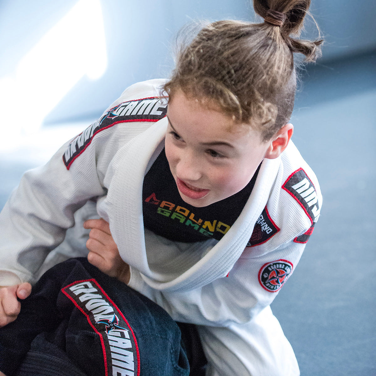Dětské GI na BJJ Ninja (bílé) + pásek ZDARMA
