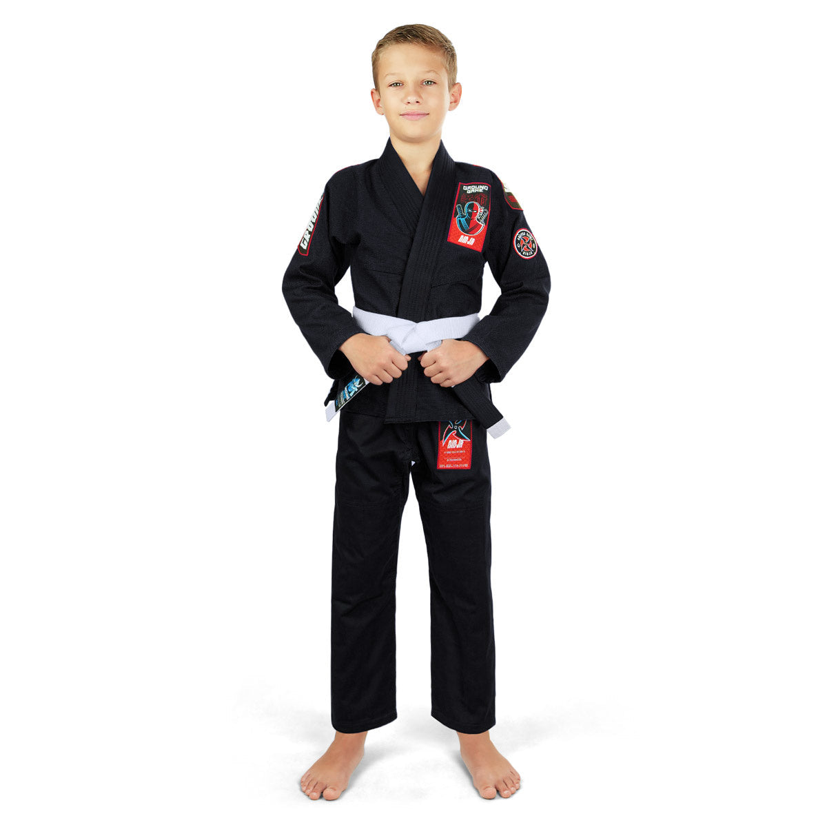 Dětské GI na BJJ Ninja (černé) + pásek ZDARMA