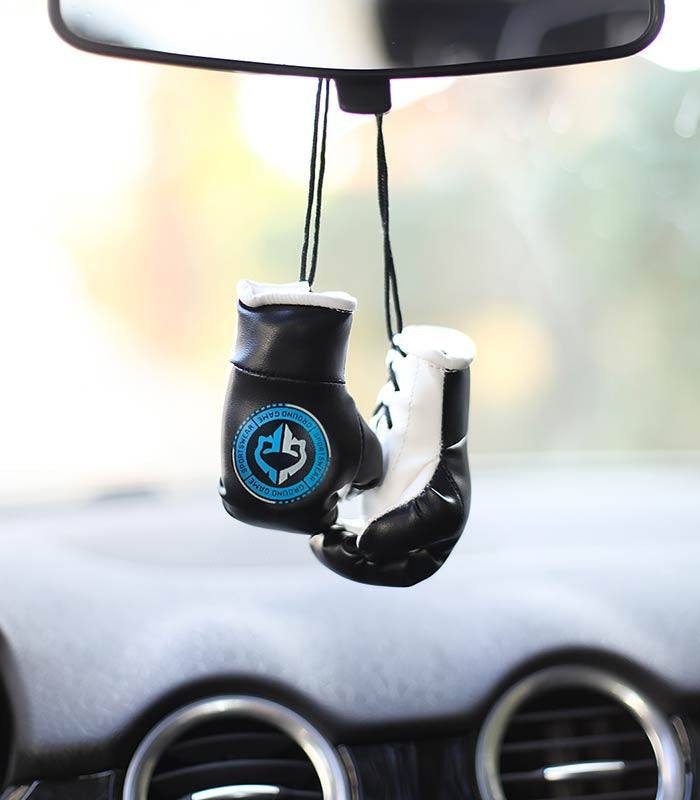 Mini boxerské rukavice do auta