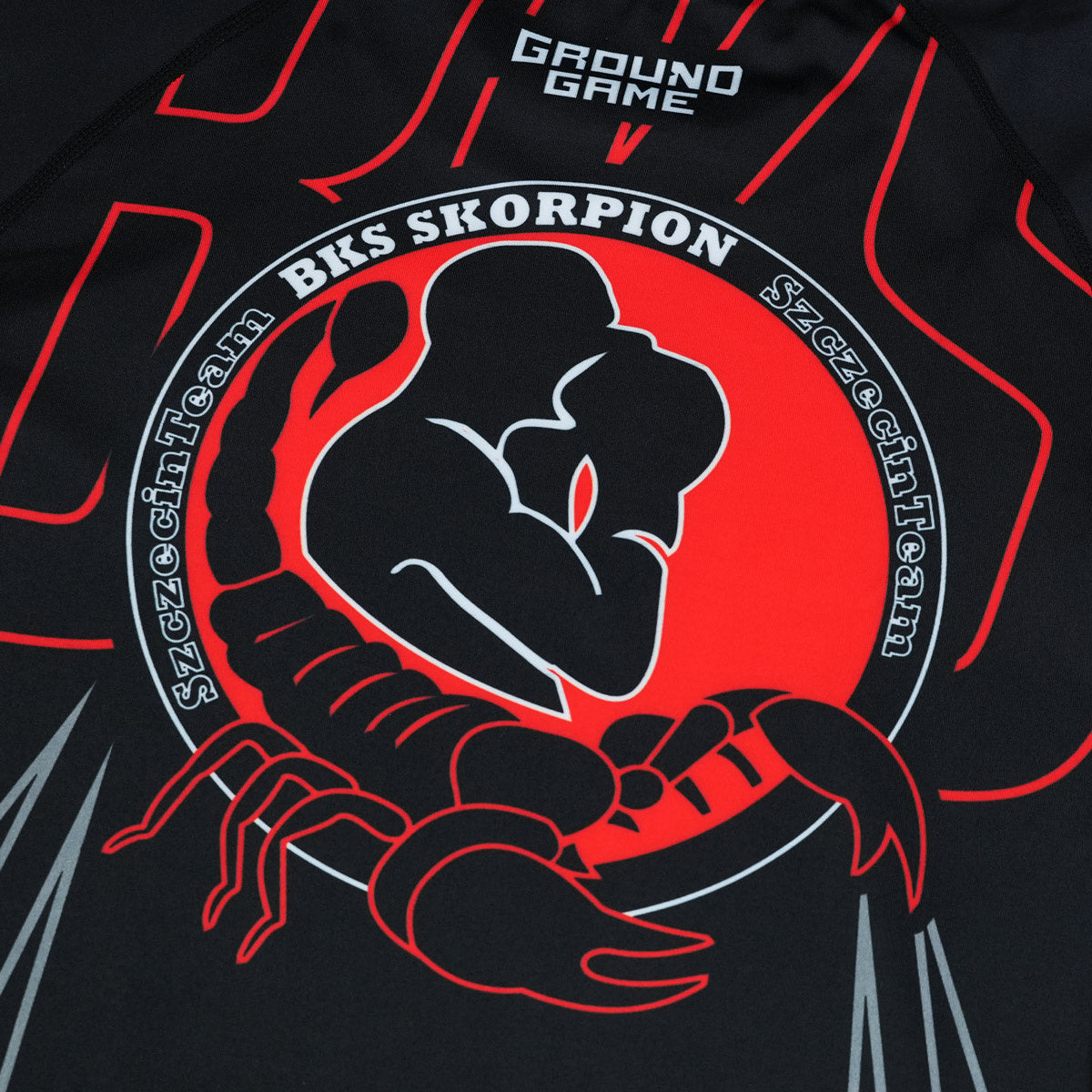 Rashguard BKS Skorpion s krátkým rukávem (černý)