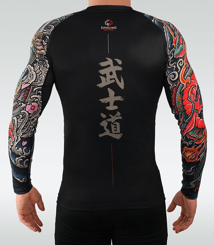 Rashguard Bushido 3.0 s dlouhým rukávem (černý)