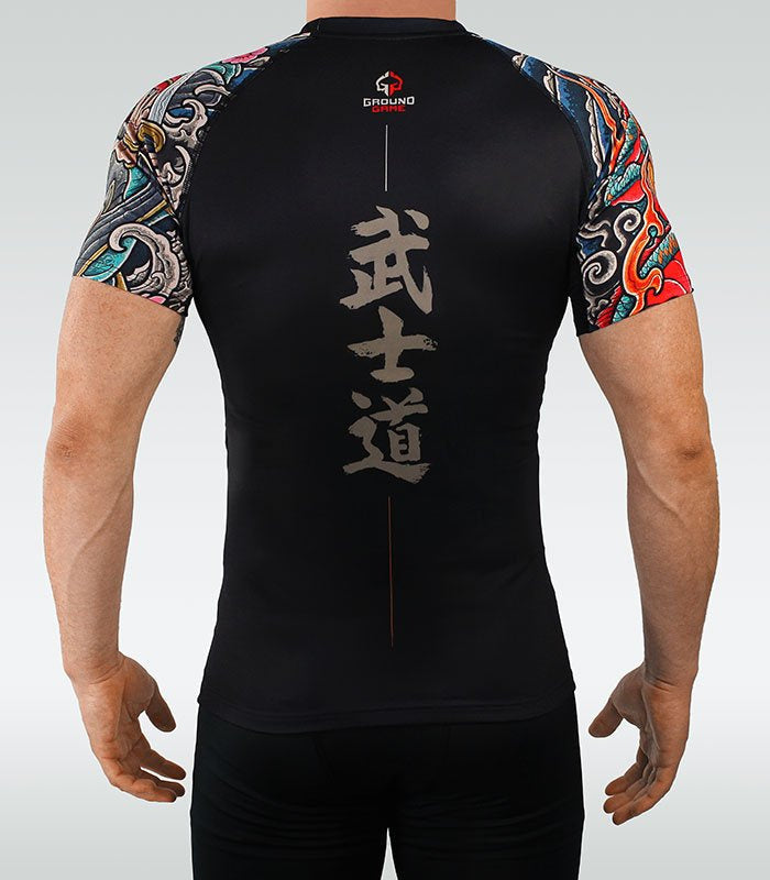 Rashguard Bushido 3.0 s krátkým rukávem (černý)