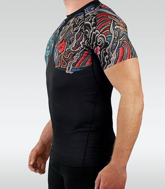 Rashguard Bushido 3.0 s krátkým rukávem (černý)