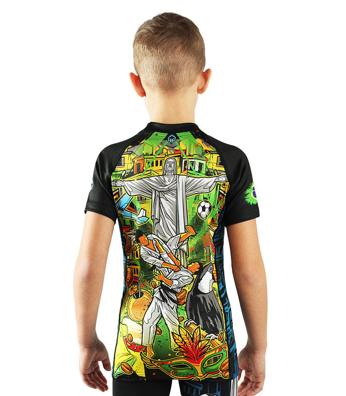 Dětský rashguard Brasil Kids s krátkým rukávem