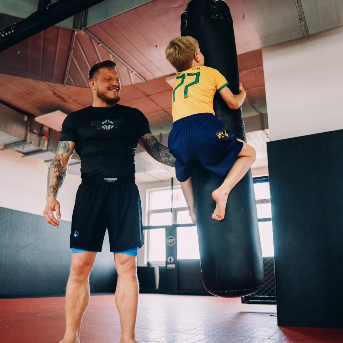 Dětský rashguard Brazil Football s krátkým rukávem