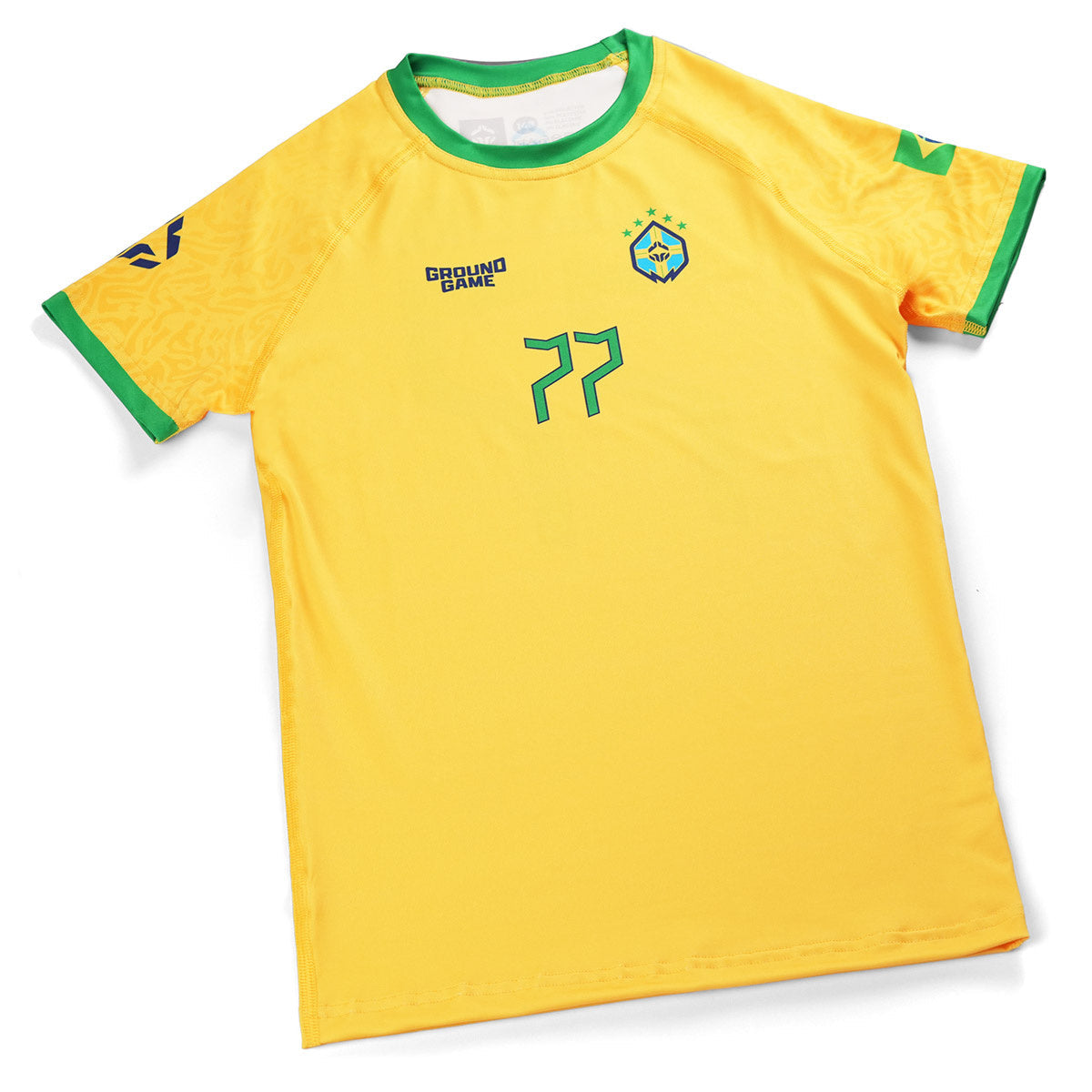 Dětský rashguard Brazil Football s krátkým rukávem