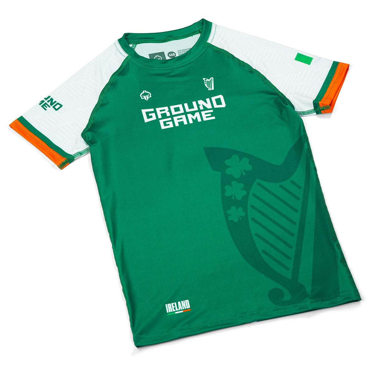 Dětský rashguard Irsko s krátkým rukávem (zelený)