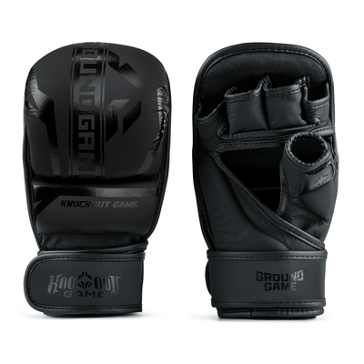 Sparringové MMA rukavice Stripe Black | Ground Game – vybavení a tréninkové oblečení pro bojové sporty BJJ, MMA, Muay Thai, kickbox, box a grappling