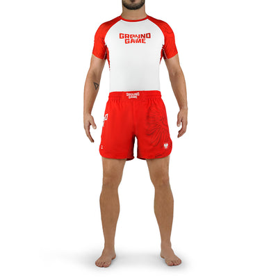 Lehké MMA Šortky Fukutsu Polsko 3.0 (Červený)