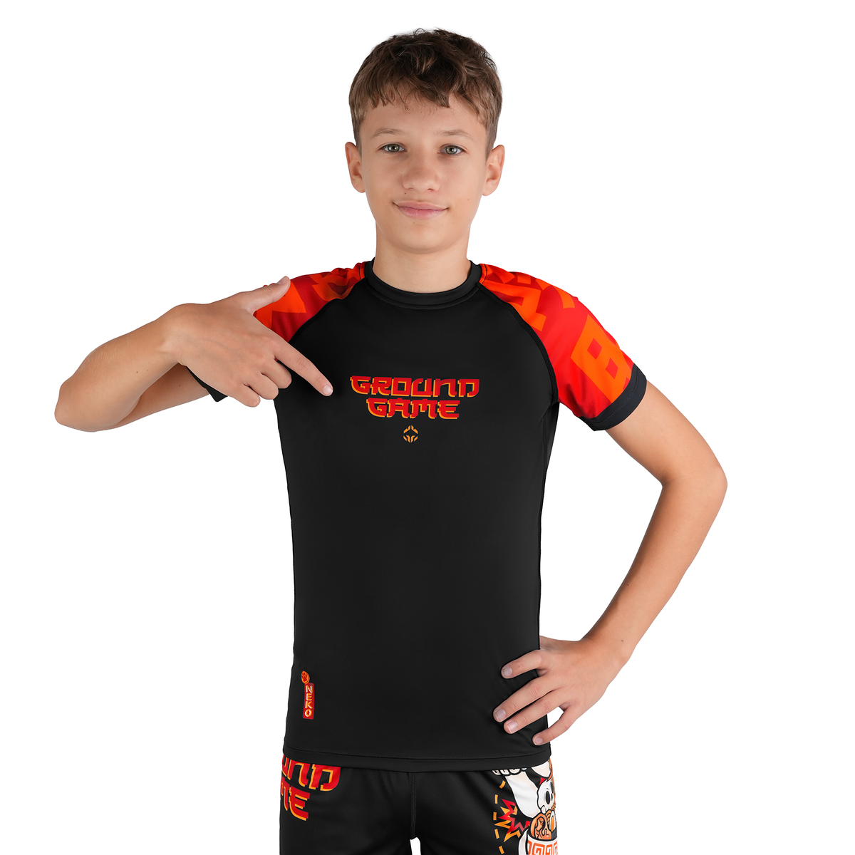 Dětský rashguard Ramen Cat s krátkým rukávem