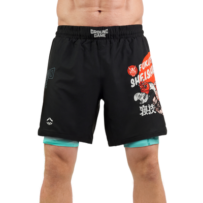 Tréninkové šortky 2 v 1 Fukutsu