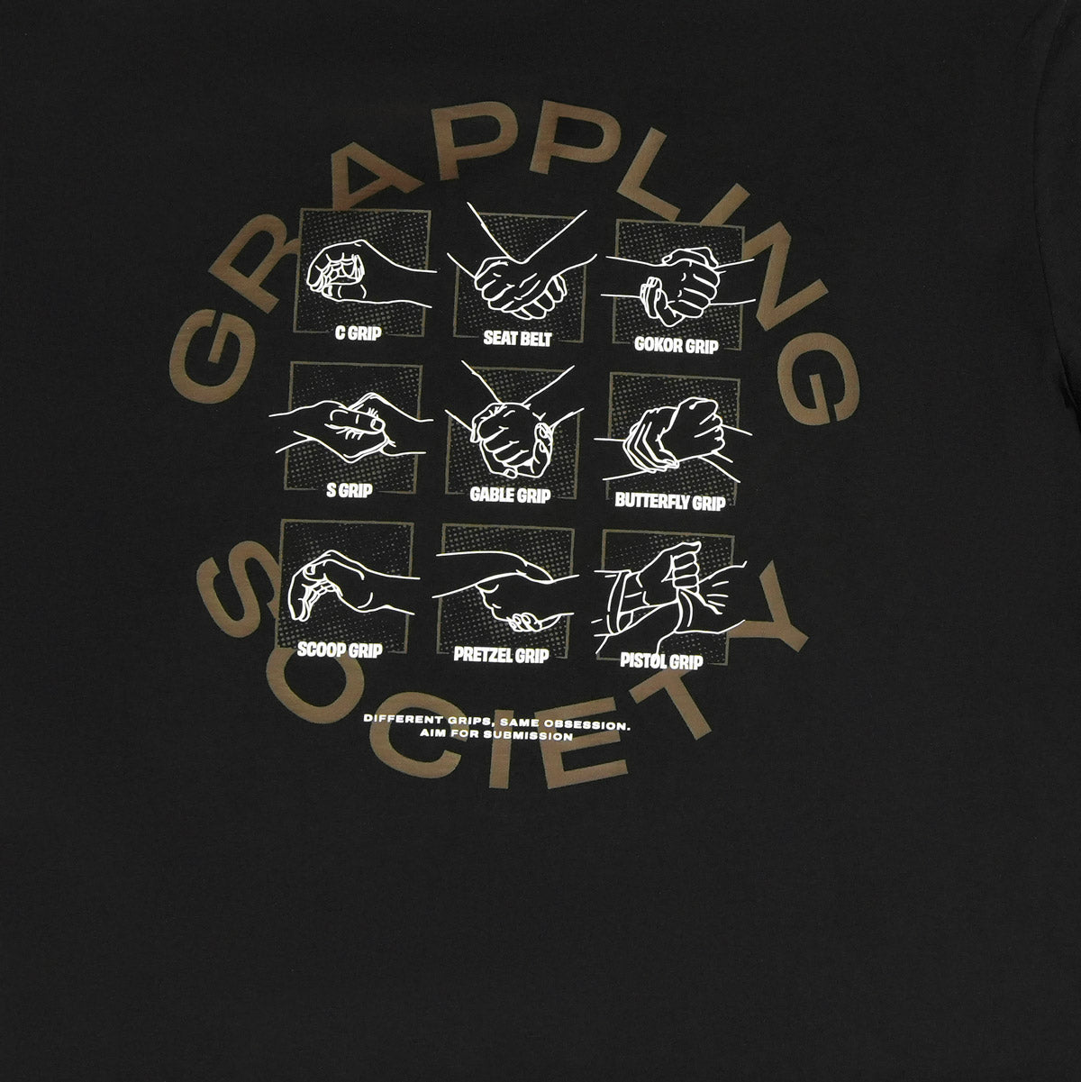 Oversize tričko Grappling Society (Černé)