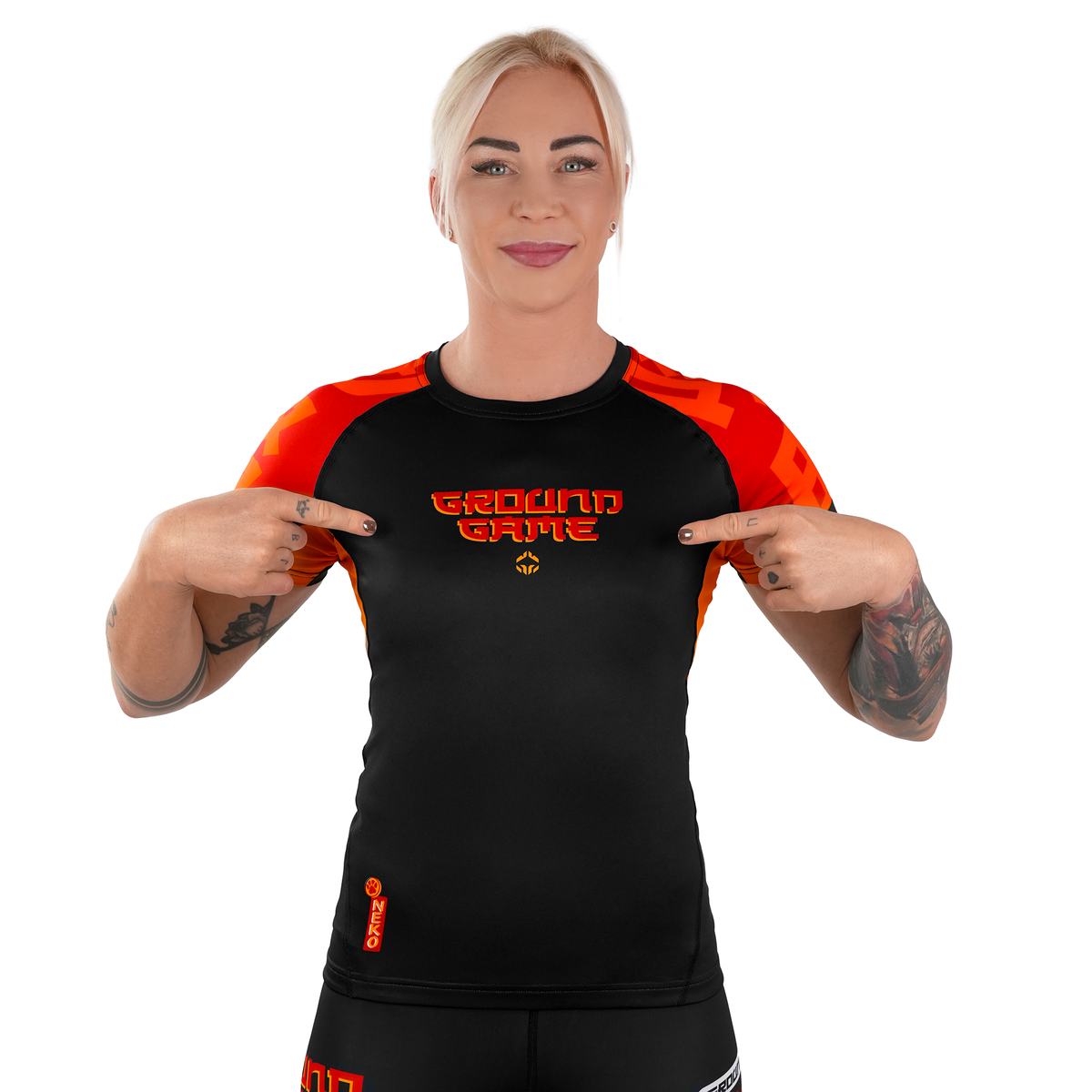 Dámský rashguard Ramen Cat s krátkým rukávem
