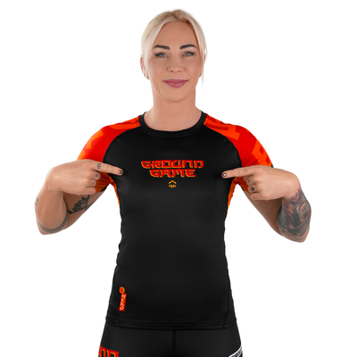 Dámský rashguard Ramen Cat s krátkým rukávem