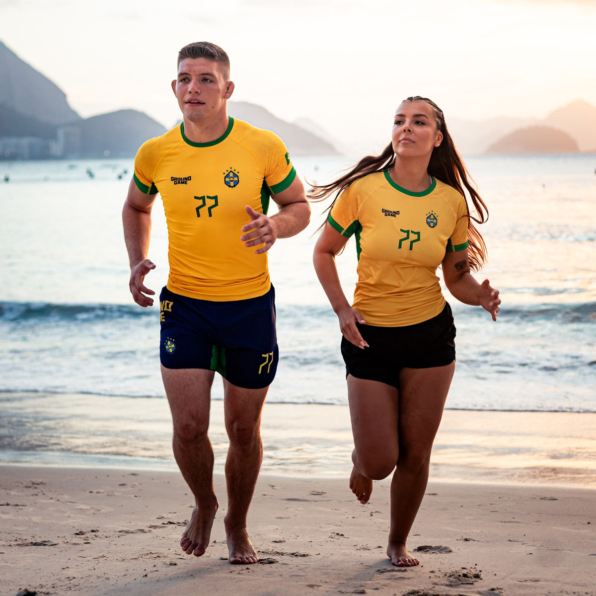 Rashguard Brazil Football s krátkým rukávem