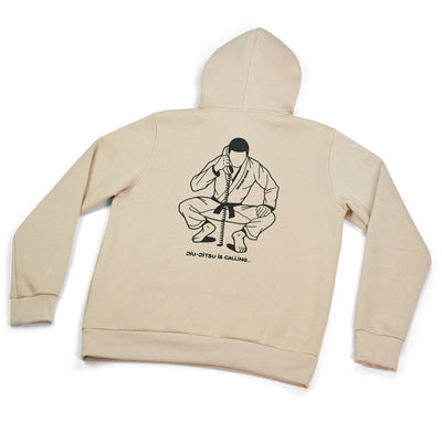 Mikina s kapucí Jiu-Jitsu is Calling x Noize (béžová)