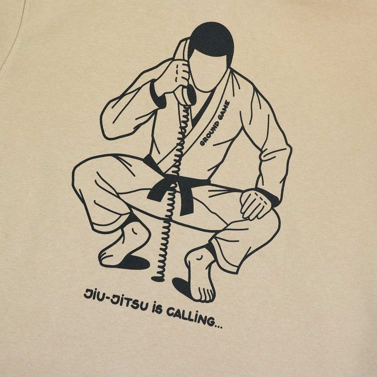 Mikina s kapucí Jiu-Jitsu is Calling x Noize (béžová)