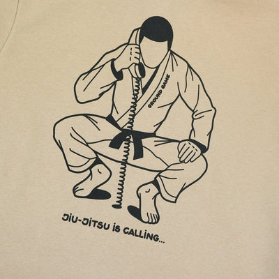 Mikina s kapucí Jiu-Jitsu is Calling x Noize (béžová)