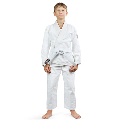 GI kimono na judo pro děti Deshi 2.0 (bílé) + pás ZDARMA