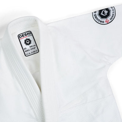 GI kimono na judo pro děti Deshi 2.0 (bílé) + pás ZDARMA