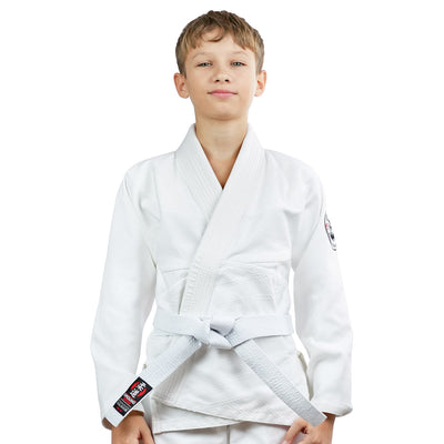 GI kimono na judo pro děti Deshi 2.0 (bílé) + pás ZDARMA