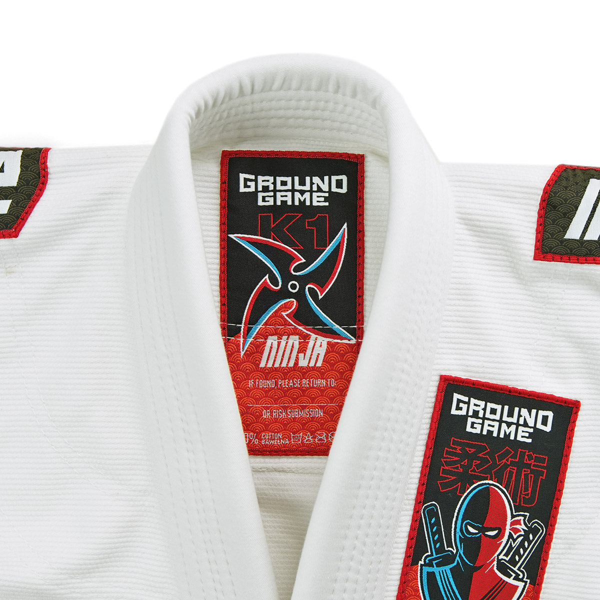 Dětské GI na BJJ Ninja (bílé) + pásek ZDARMA