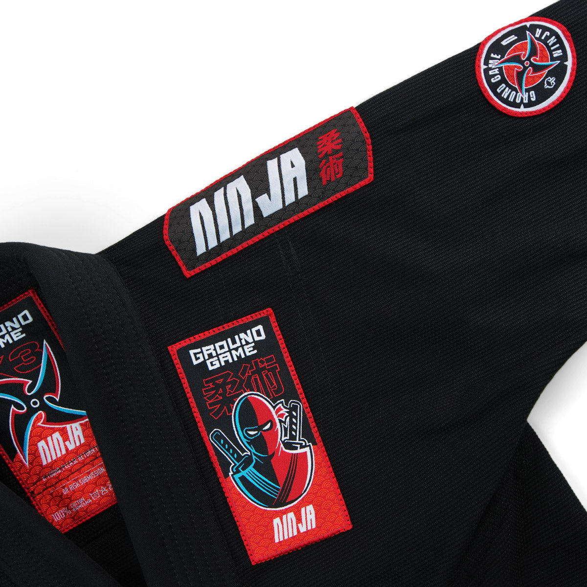 Dětské GI na BJJ Ninja (černé) + pásek ZDARMA