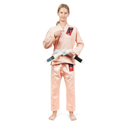 Dětské kimono/gi na BJJ Ninja (broskvové) + pás ZDARMA
