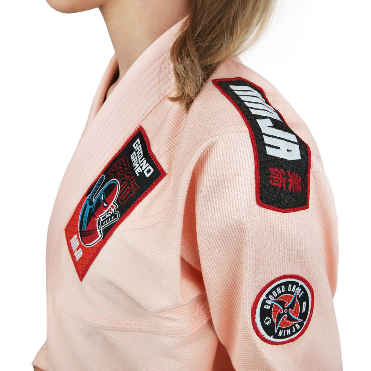 Dětské kimono/gi na BJJ Ninja (broskvové) + pás ZDARMA