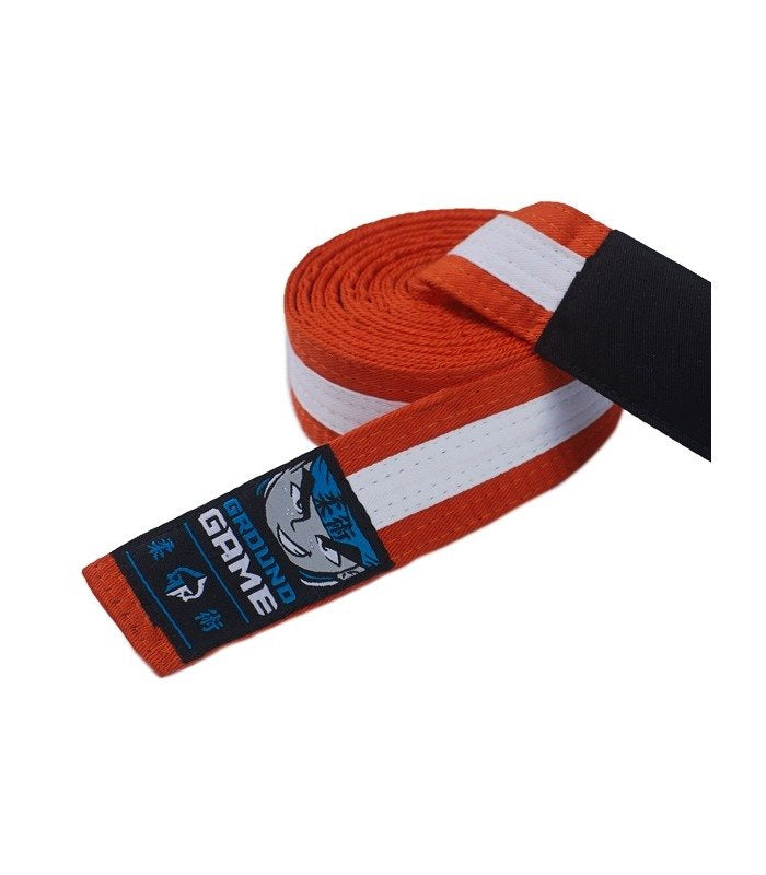Dětský pásek BJJ (oranžový s bílým pruhem)