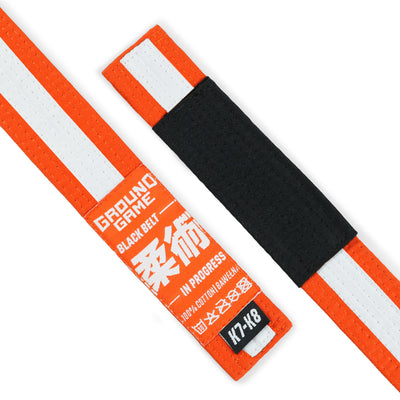 Dětský pásek BJJ (oranžový s bílým pruhem)