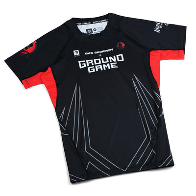 Rashguard BKS Skorpion s krátkým rukávem (černý)