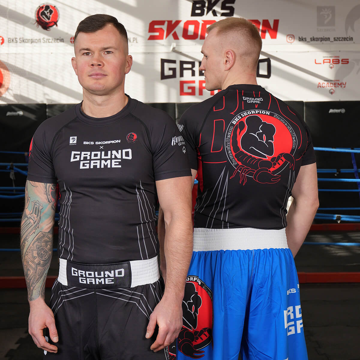 Rashguard BKS Skorpion s krátkým rukávem (černý)