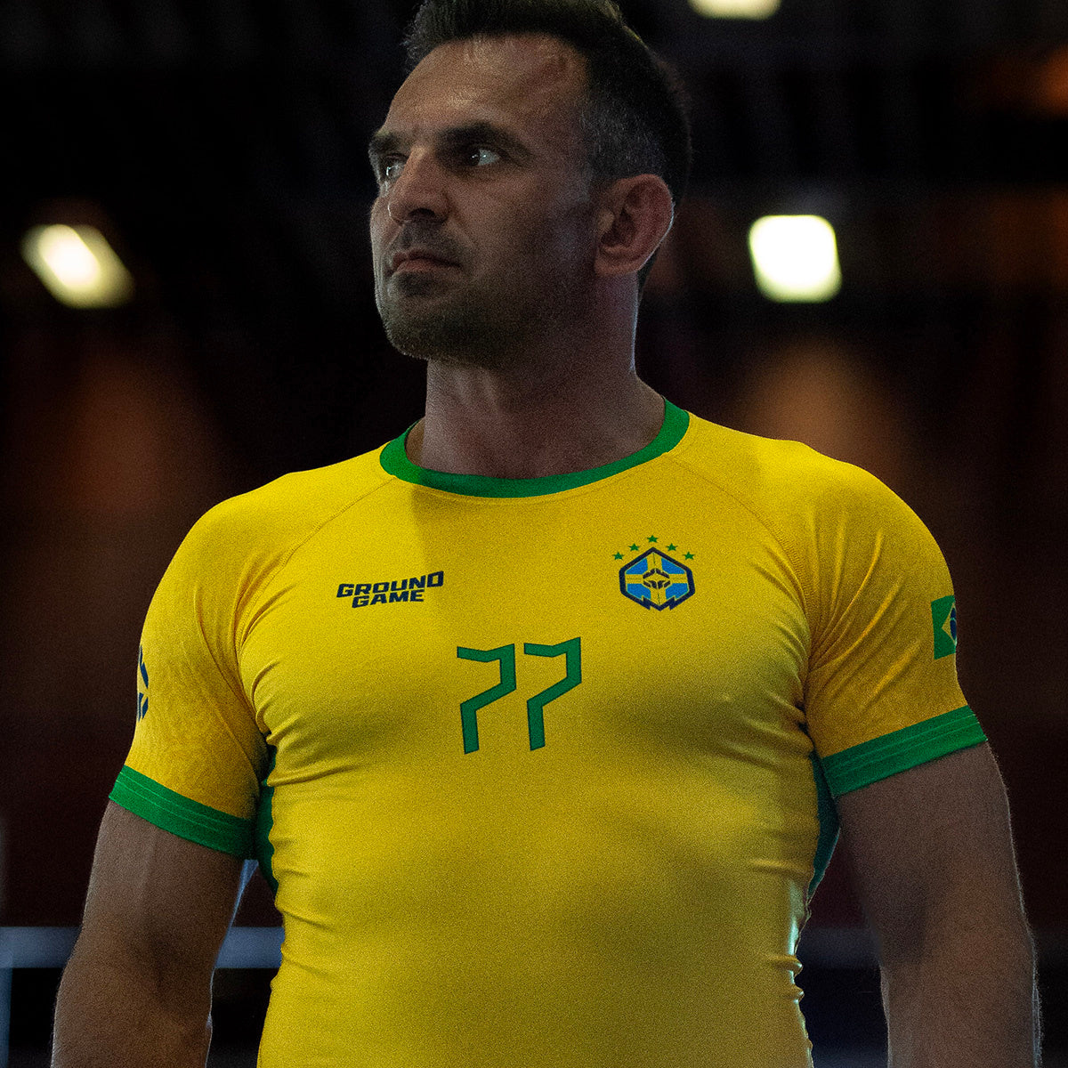 Rashguard Brazil Football s krátkým rukávem