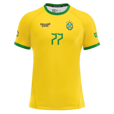 Rashguard Brazil Football s krátkým rukávem