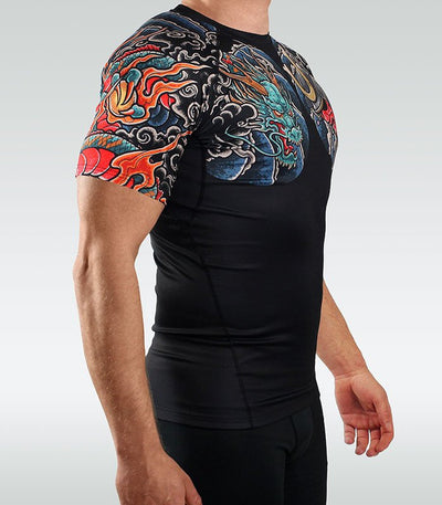 Rashguard Bushido 3.0 s krátkým rukávem (černý)