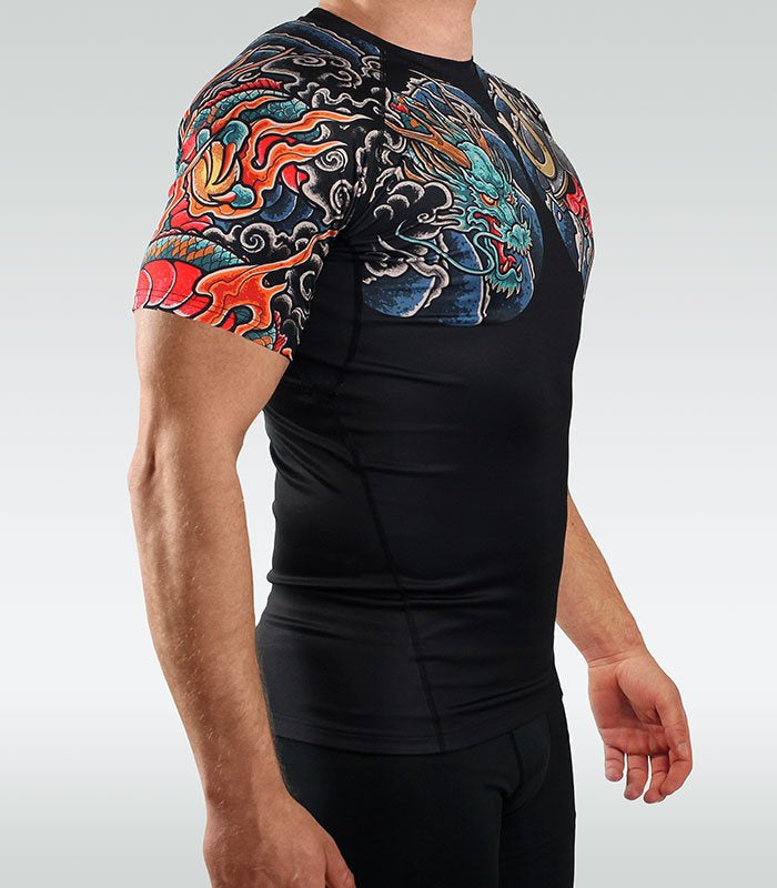 Rashguard Bushido 3.0 s krátkým rukávem (černý)