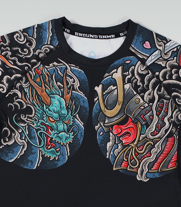 Rashguard Bushido 3.0 s krátkým rukávem (černý)