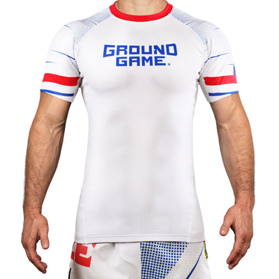 Rashguard Czech Republic s krátkým rukávem (bílý)