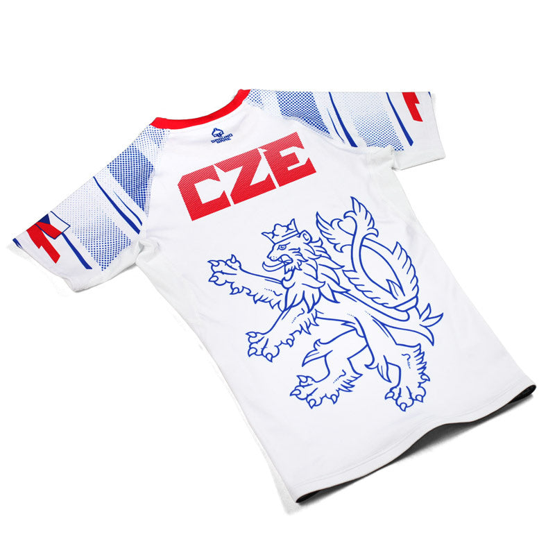 Rashguard Czech Republic s krátkým rukávem (bílý)