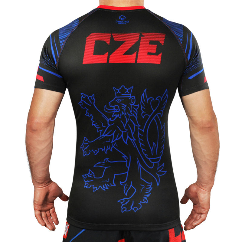 Rashguard Czechy s krátkým rukávem (černý)