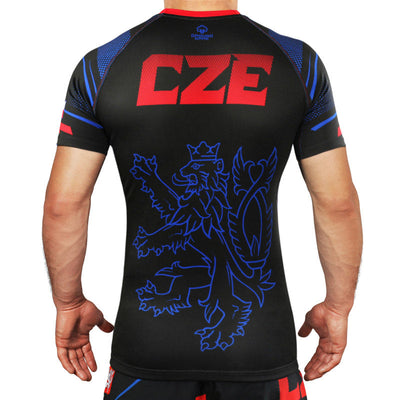 Rashguard Czechy s krátkým rukávem (černý)
