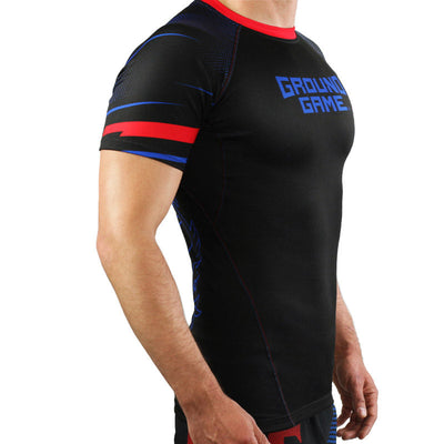 Rashguard Czechy s krátkým rukávem (černý)