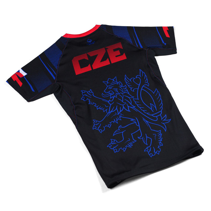 Rashguard Czechy s krátkým rukávem (černý)