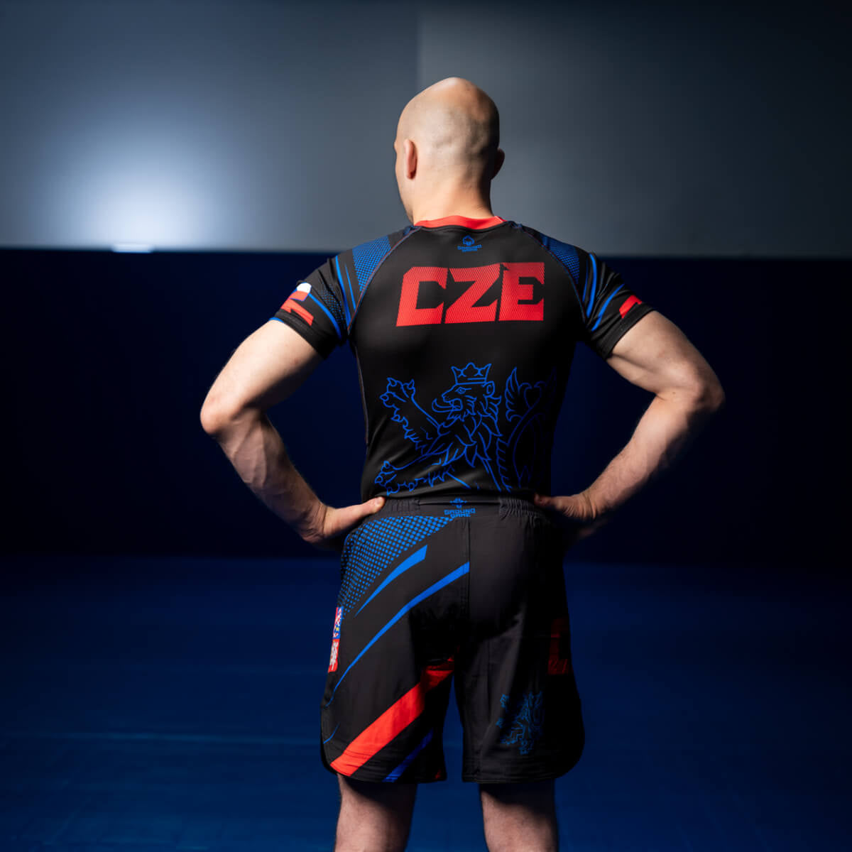 Rashguard Czechy s krátkým rukávem (černý)
