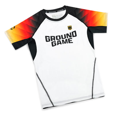 Rashguard Německo s krátkým rukávem (bílý)